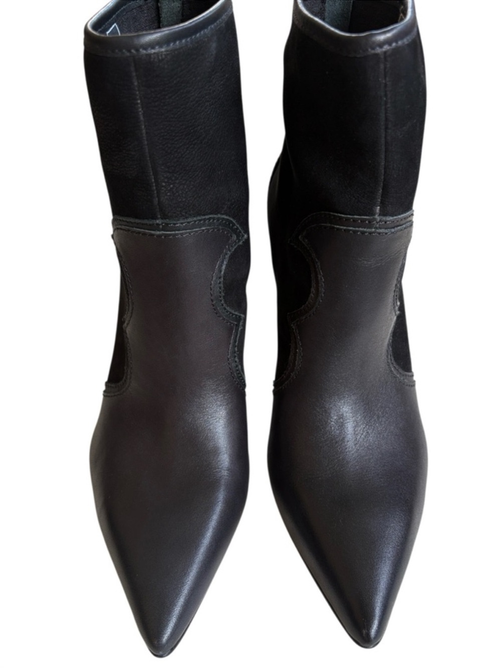 EUC Dolce Vita Leather Noraya Western Heeled Boots Black Size 7.5 - Picture 3 of 9